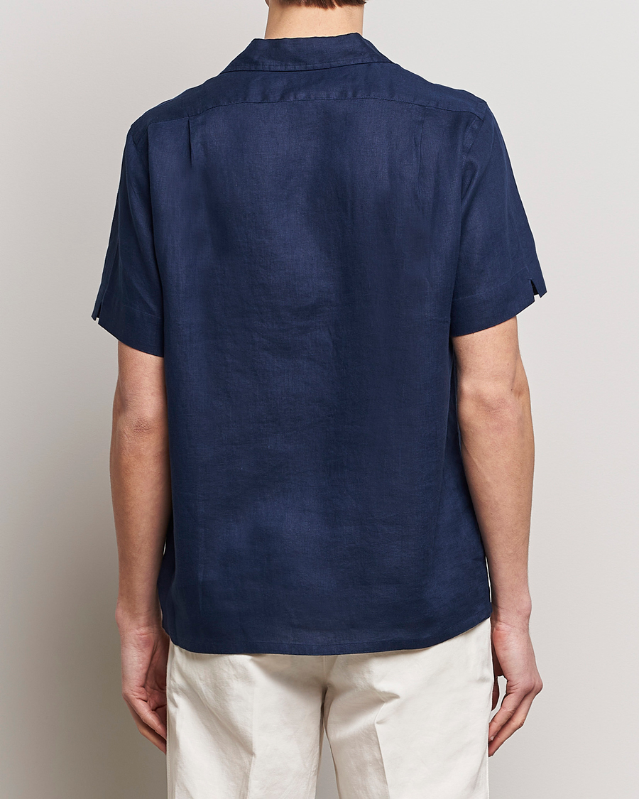 Men | Shirts | Polo Ralph Lauren | Linen Pocket Short Sleeve Shirt Newport Navy