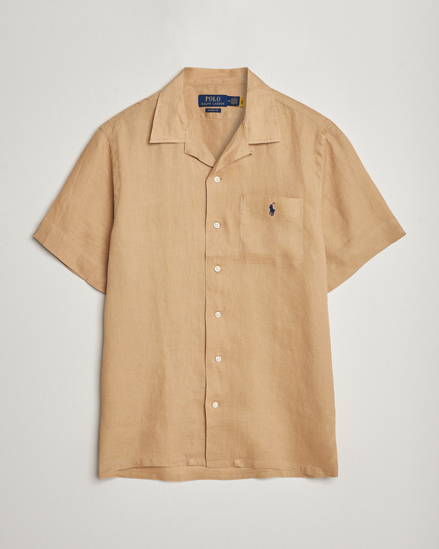 Men | Shirts | Polo Ralph Lauren | Linen Pocket Short Sleeve Shirt Vintage Khaki
