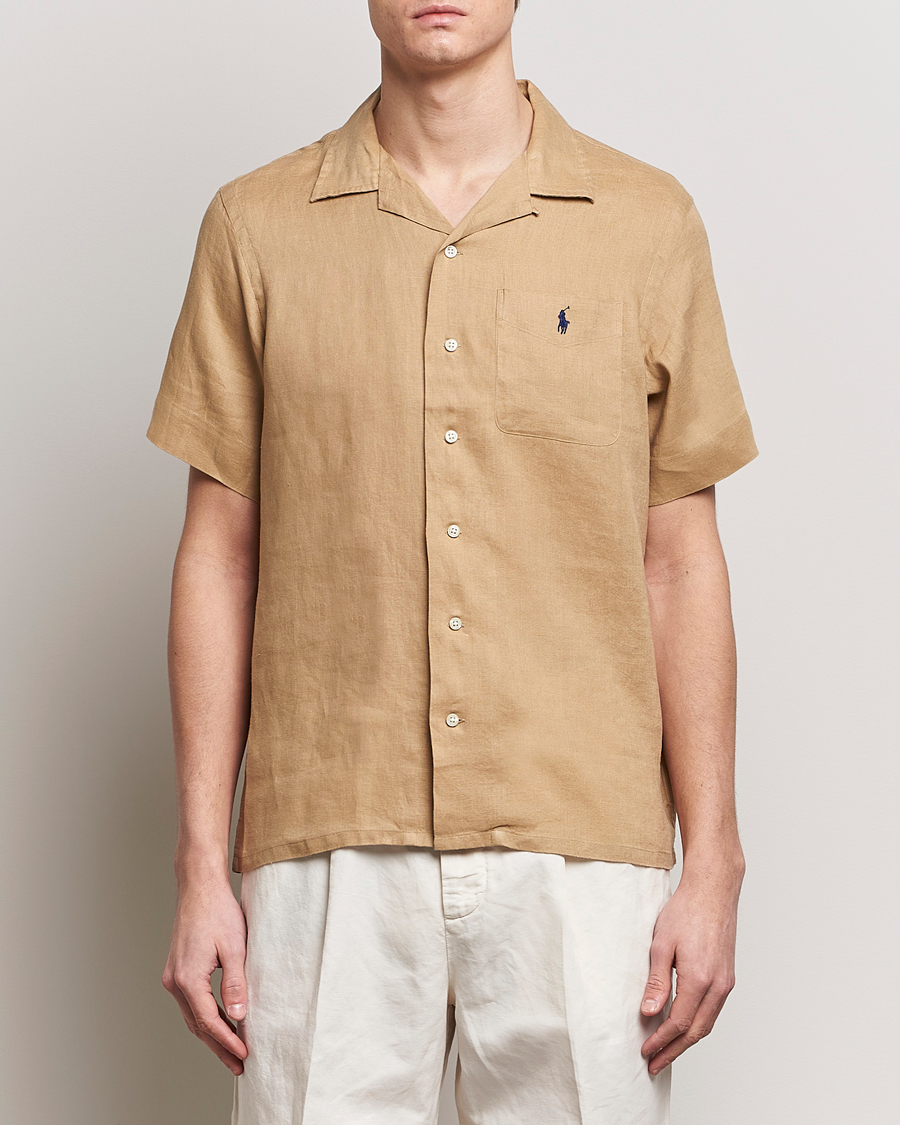Herr | Kortärmade skjortor | Polo Ralph Lauren | Linen Pocket Short Sleeve Shirt Vintage Khaki