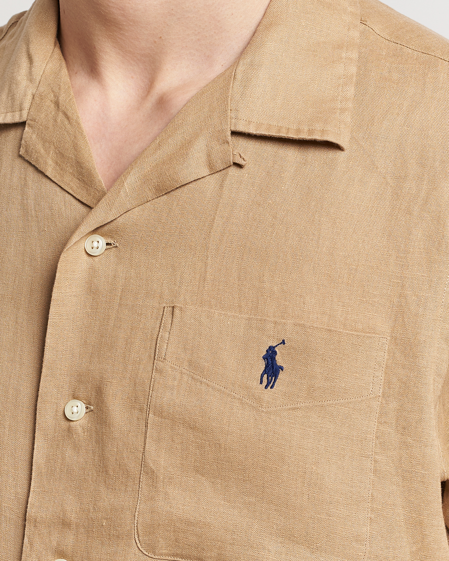 Men | Shirts | Polo Ralph Lauren | Linen Pocket Short Sleeve Shirt Vintage Khaki