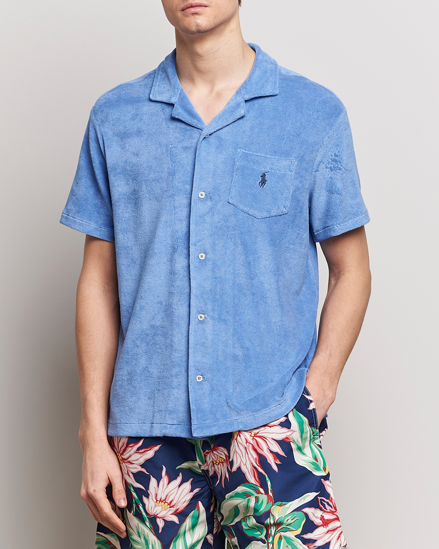 Men | Only Polo | Polo Ralph Lauren | Cotton Terry Short Sleeve Shirt Harbor Island Blue