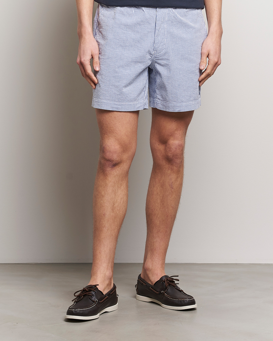 Men | Drawstring Shorts | Polo Ralph Lauren | Prepster Seersucker Shorts Blue