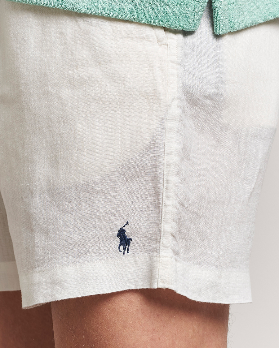 Men | Shorts | Polo Ralph Lauren | Prepster Linen Drawstring Shorts Deckwash White