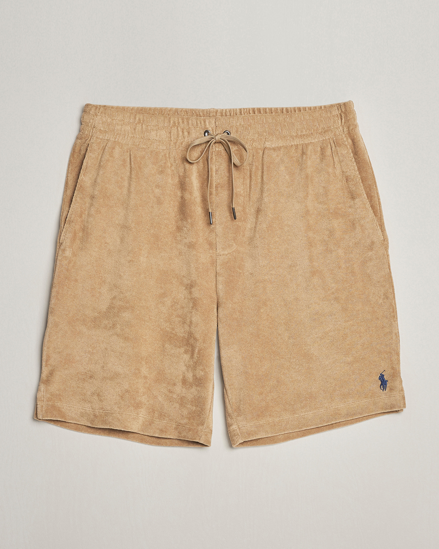 Men | Shorts | Polo Ralph Lauren | Cotton Terry Drawstring Shorts Coastal Beige