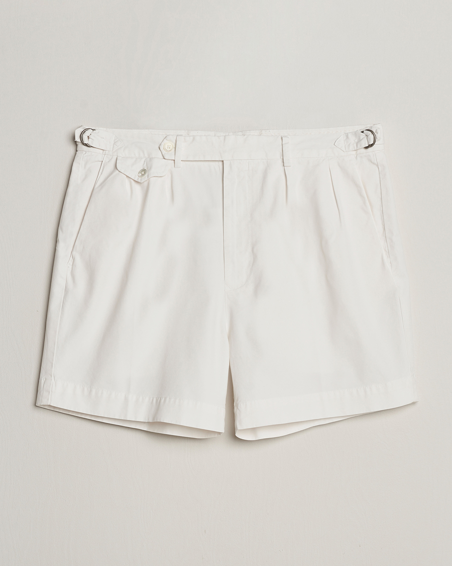 Men | Shorts | Polo Ralph Lauren | Pleated Featherweight Twill Shorts Deckwash White