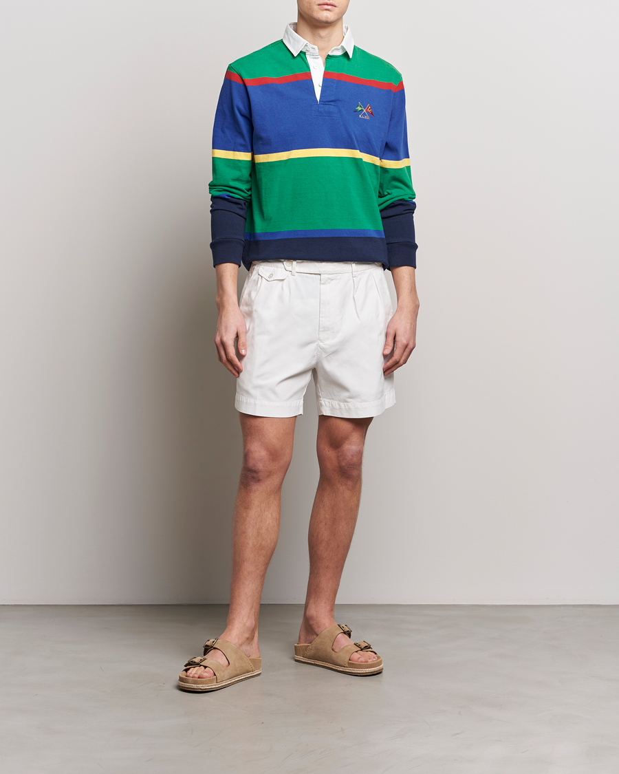 Men | Shorts | Polo Ralph Lauren | Pleated Featherweight Twill Shorts Deckwash White