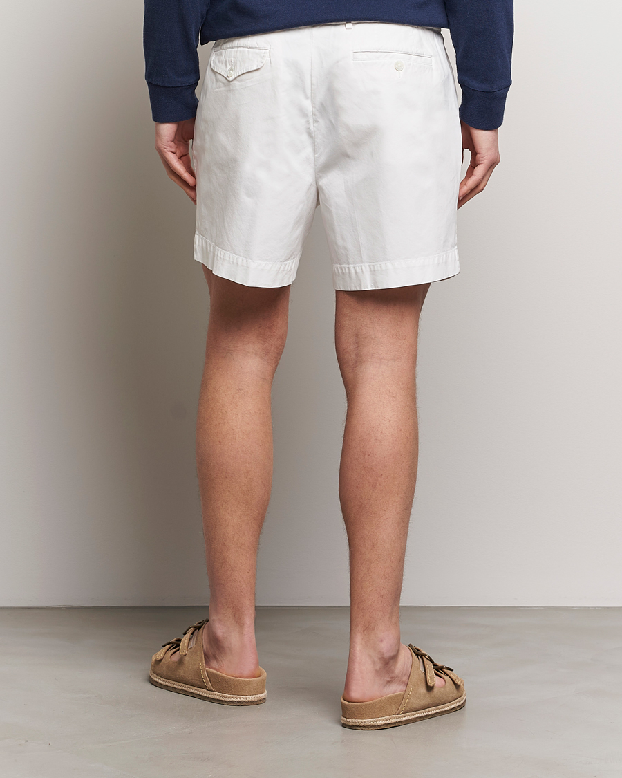 Men | Shorts | Polo Ralph Lauren | Pleated Featherweight Twill Shorts Deckwash White