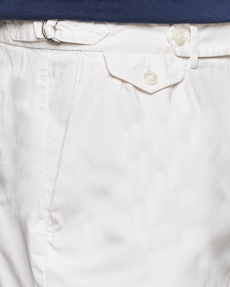 Men | Shorts | Polo Ralph Lauren | Pleated Featherweight Twill Shorts Deckwash White