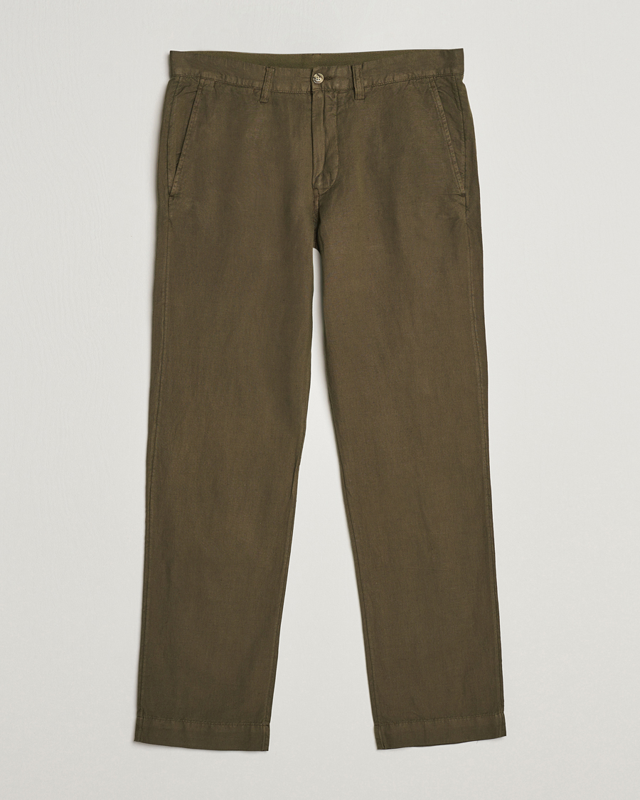 Men | Trousers | Polo Ralph Lauren | Cotton/Linen Bedford Chinos Canopy Olive
