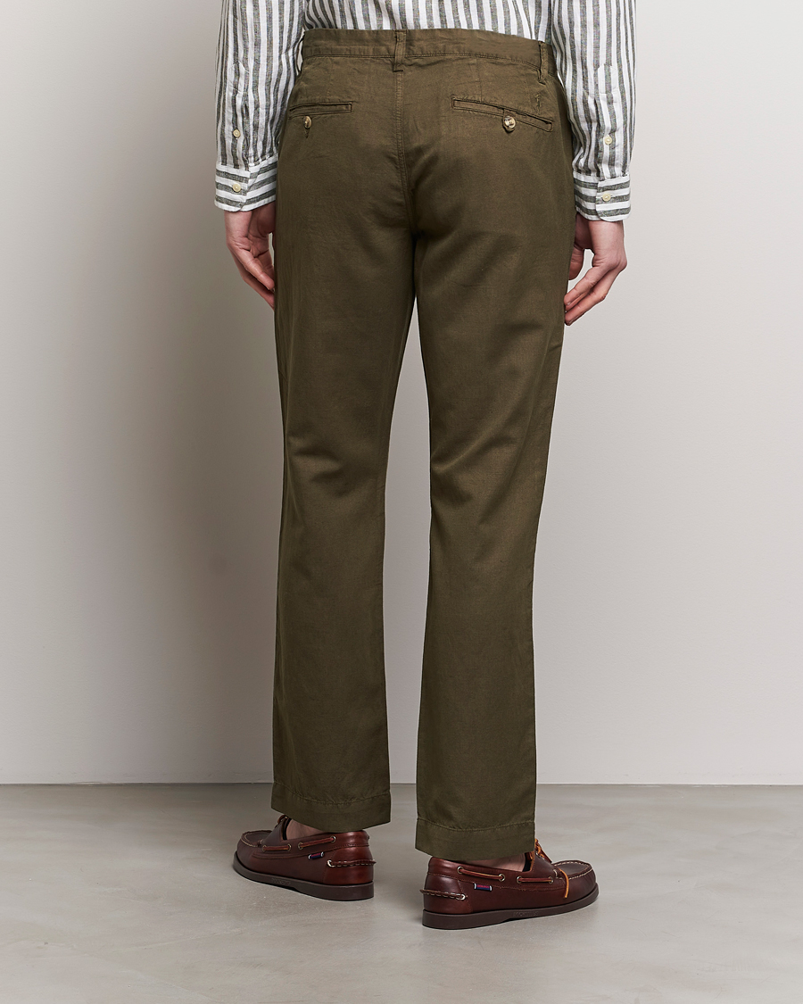 Men | Trousers | Polo Ralph Lauren | Cotton/Linen Bedford Chinos Canopy Olive