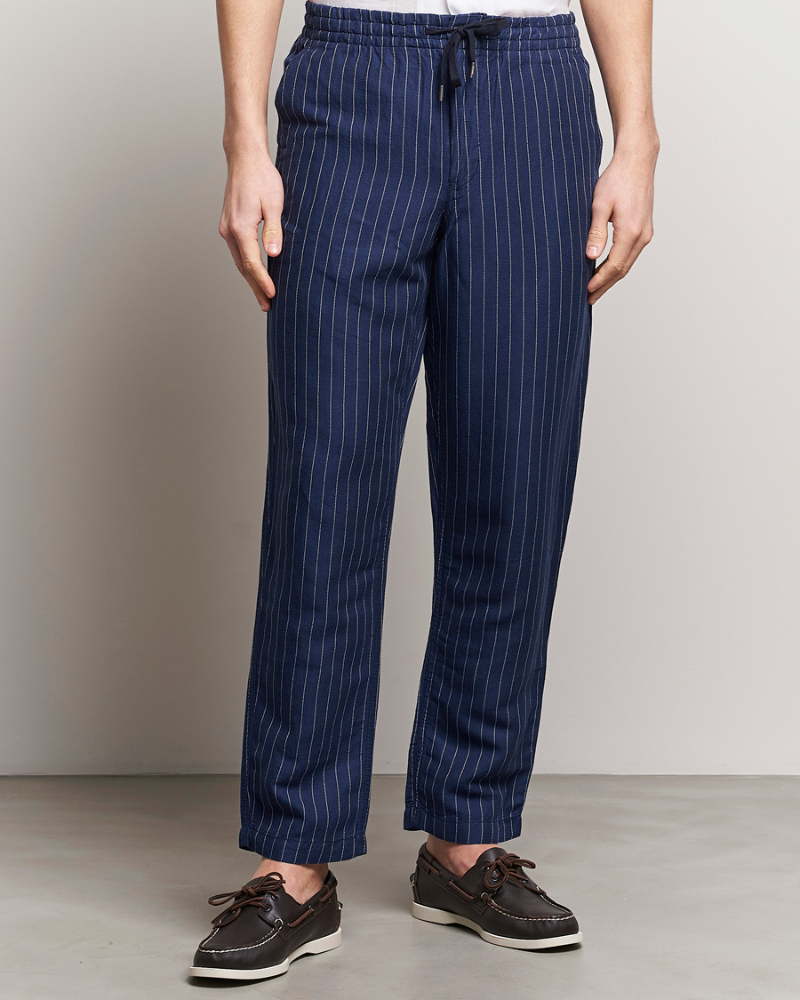 Men |  | Polo Ralph Lauren | Prepster V2 Linen Trousers Navy