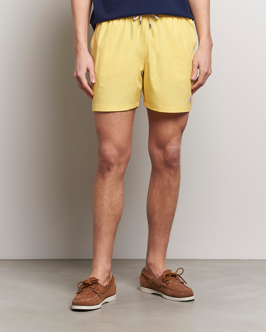 Men | Drawstring swim shorts | Polo Ralph Lauren | Recycled Traveler Boxer Swimshorts Oasis Yellow