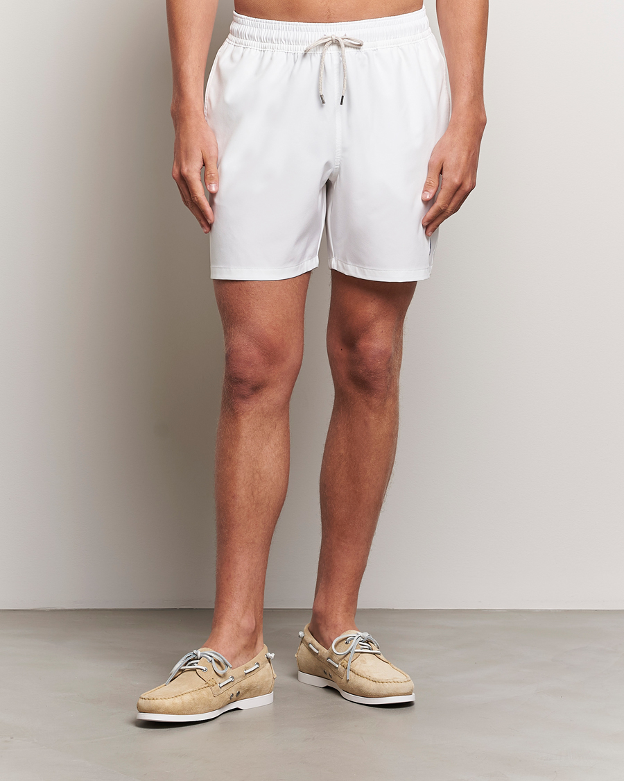 Men | Drawstring swim shorts | Polo Ralph Lauren | Recycled Traveler Boxer Swimshorts White/Liberty