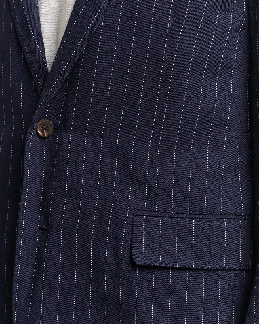Men | Blazers | Polo Ralph Lauren | Linen Pinstripe Sportcoat Navy/Cream