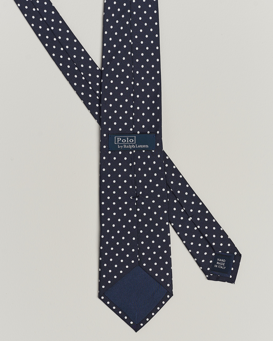 Men | Polo Ralph Lauren St James Spot Tie Navy/White | Polo Ralph Lauren | St James Spot Tie Navy/White