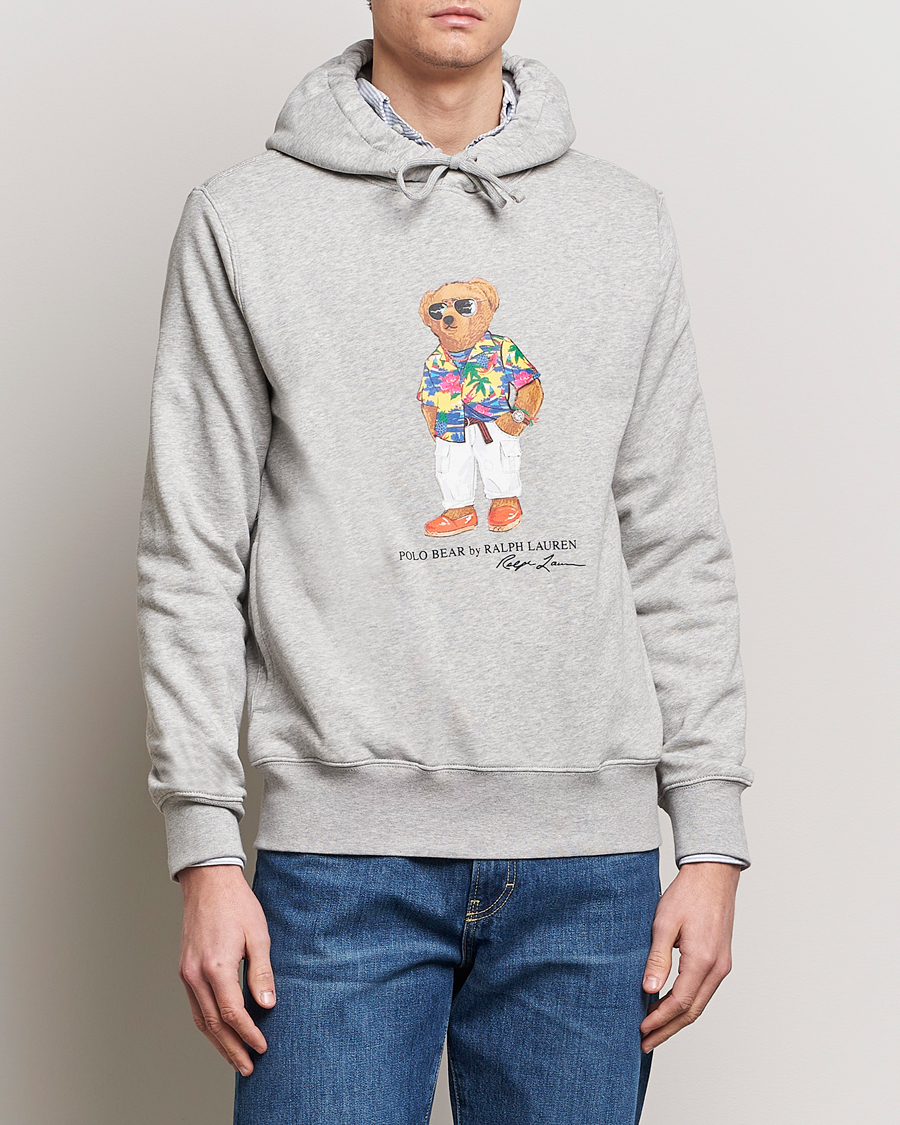 Men | Hooded Sweatshirts | Polo Ralph Lauren | Printed Beach Bear Hoodie Andover Heather