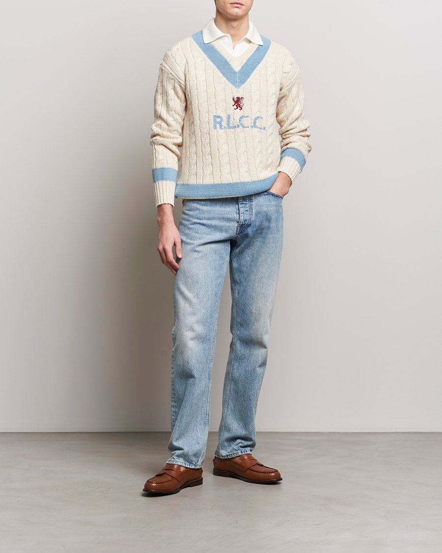 Men | Sweaters & Knitwear | Polo Ralph Lauren | Cotton/Cashmere Cricket Knitted Sweater Parchment Cream