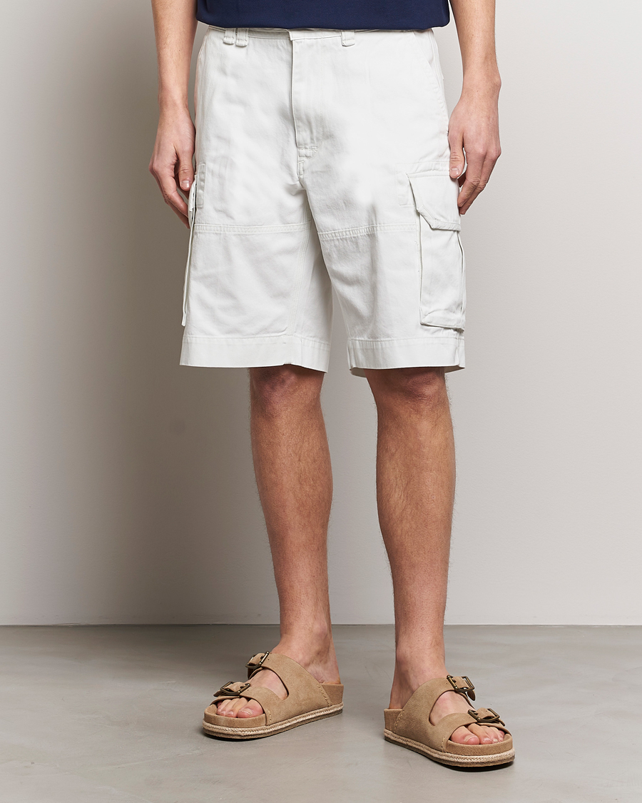 Men |  | Polo Ralph Lauren | Slub Twill Cargo Shorts Deckwash White