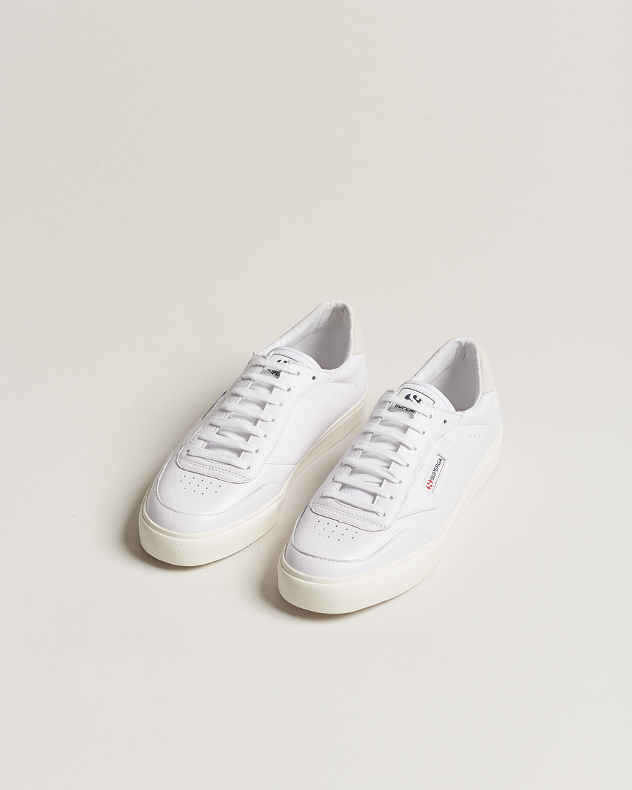 Men | White Sneakers | Superga | 3843 Leather Sneaker White