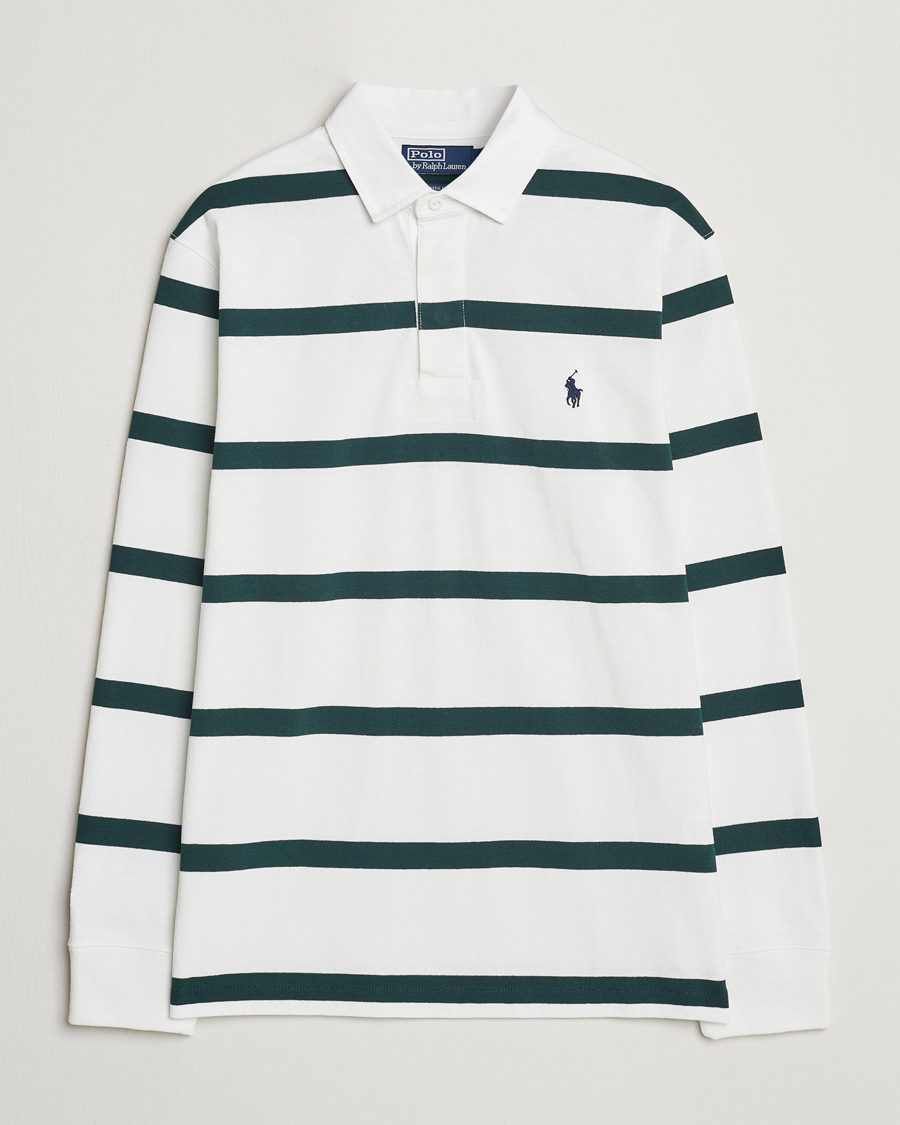Men | Sweaters & Knitwear | Polo Ralph Lauren | Wimbledon Rugby Sweater White/Moss Agate