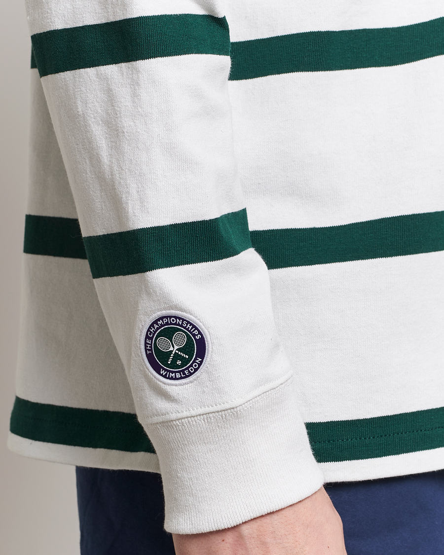 Men | Sweaters & Knitwear | Polo Ralph Lauren | Wimbledon Rugby Sweater White/Moss Agate
