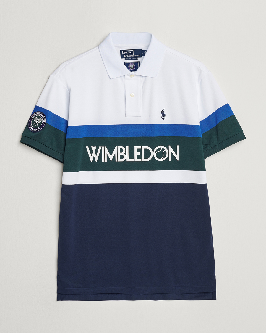 Men | Polo Shirts | Polo Ralph Lauren | Wimbledon Block Custom Slim Fit Polo Refined Navy/Multi