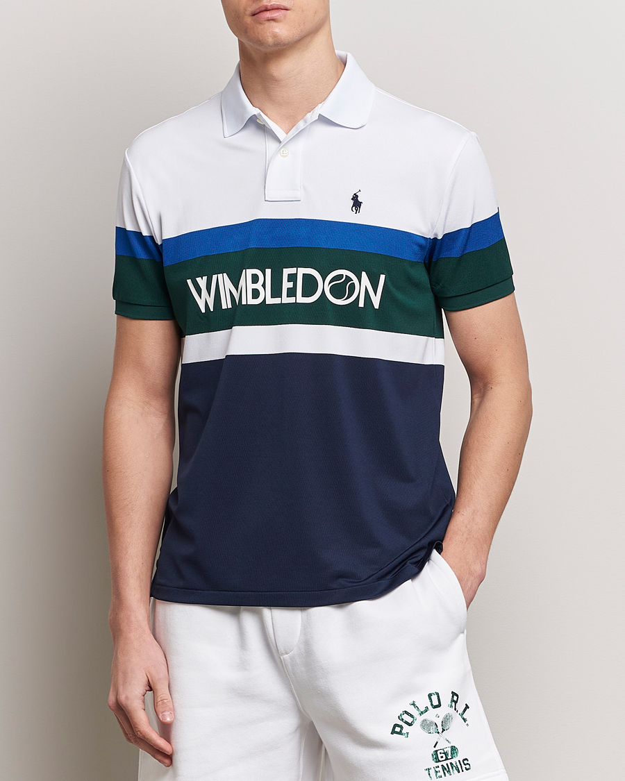 Men | Polo Shirts | Polo Ralph Lauren | Wimbledon Block Custom Slim Fit Polo Refined Navy/Multi