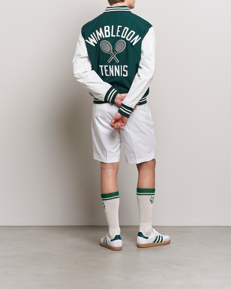 Men | Coats & Jackets | Polo Ralph Lauren | Wimbledon Bomber Jacket White/Moss Agate