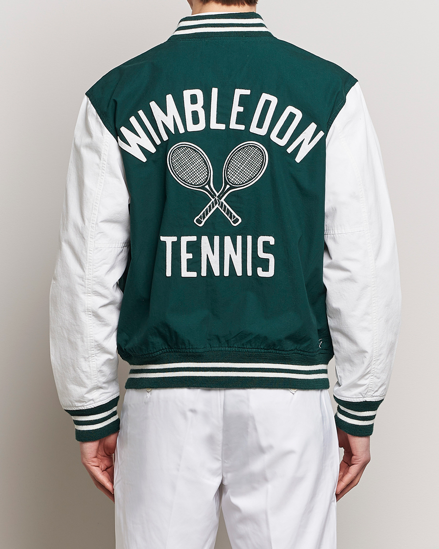 Men | Coats & Jackets | Polo Ralph Lauren | Wimbledon Bomber Jacket White/Moss Agate