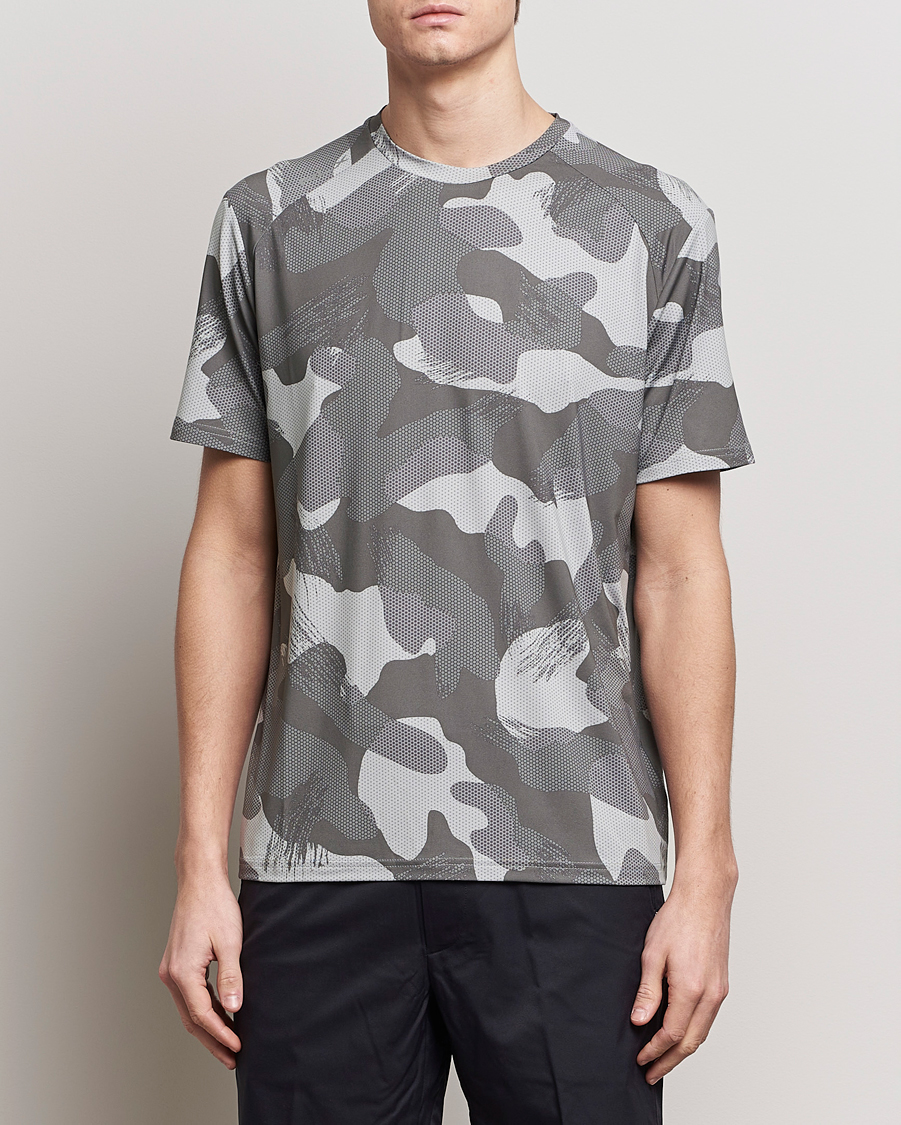 Men |  | RLX Ralph Lauren | Peached Airflow Camo Crew Neck T-Shirt Grey