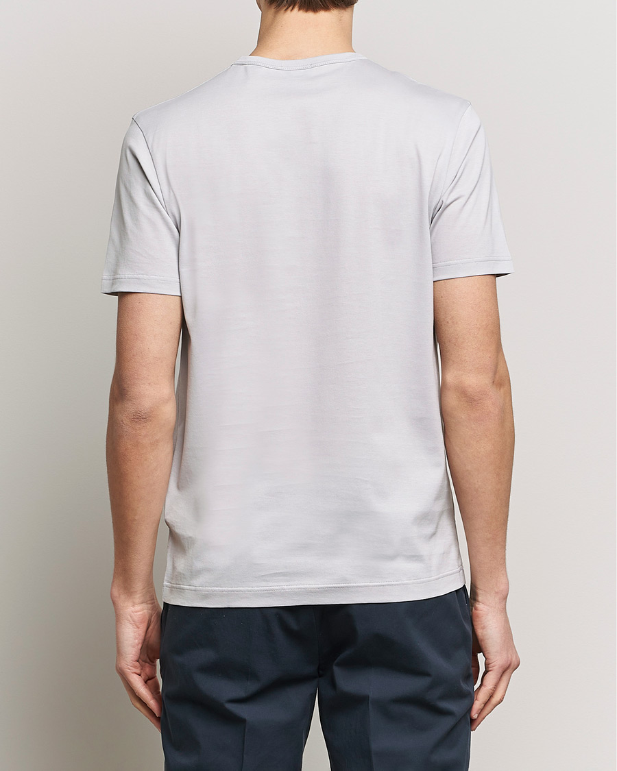 Men | T-Shirts | Sunspel | Crew Neck Cotton Tee Smoke