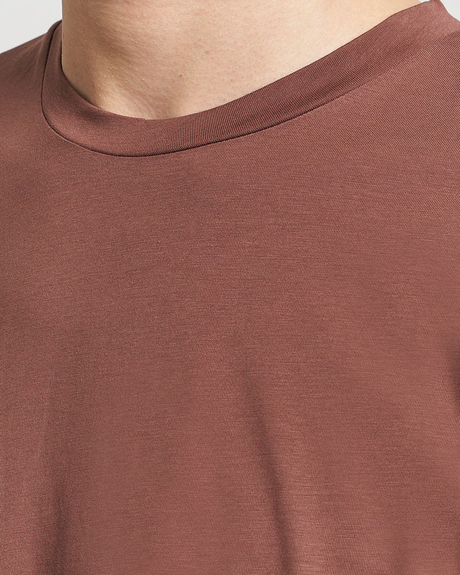 Men | T-Shirts | Sunspel | Riviera Midweight Tee Brown