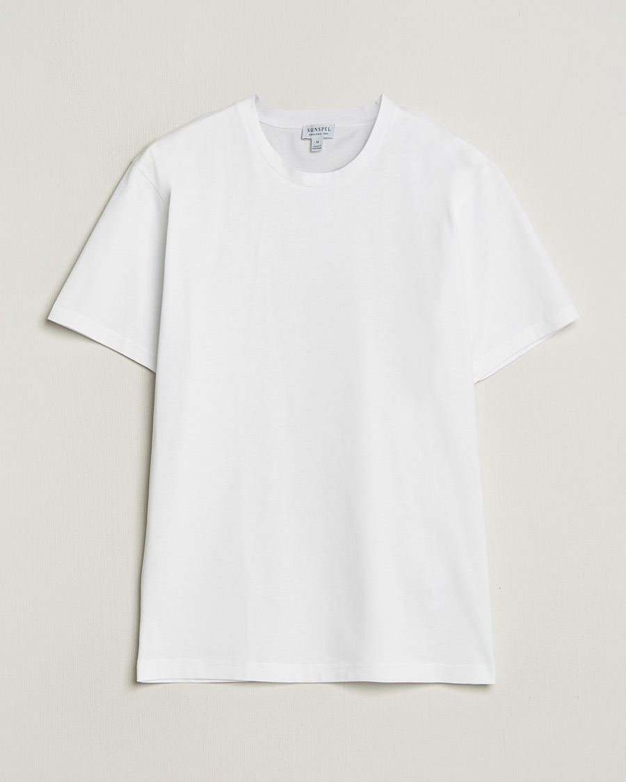 Men | T-Shirts | Sunspel | Riviera Midweight T-Shirt White