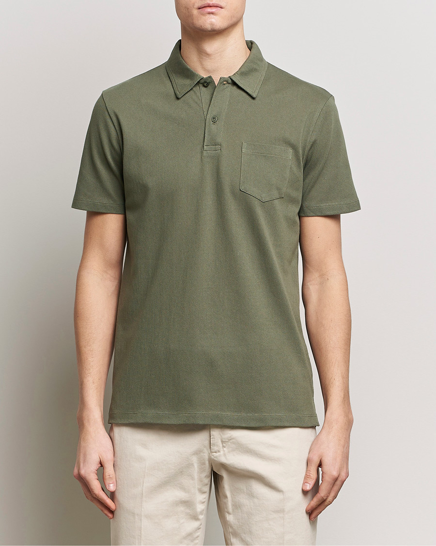 Men | Polo Shirts | Sunspel | Riviera Polo Shirt Khaki