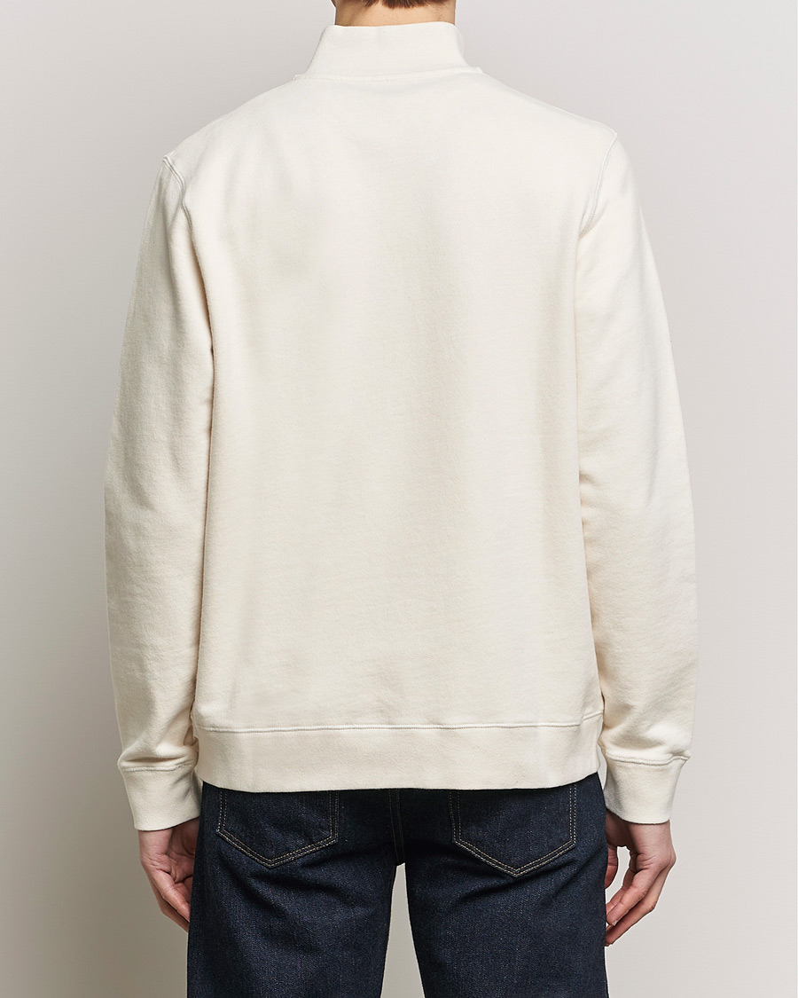 Men | Sweaters & Knitwear | Sunspel | Loopback Half Zip Sweatshirt Undyed