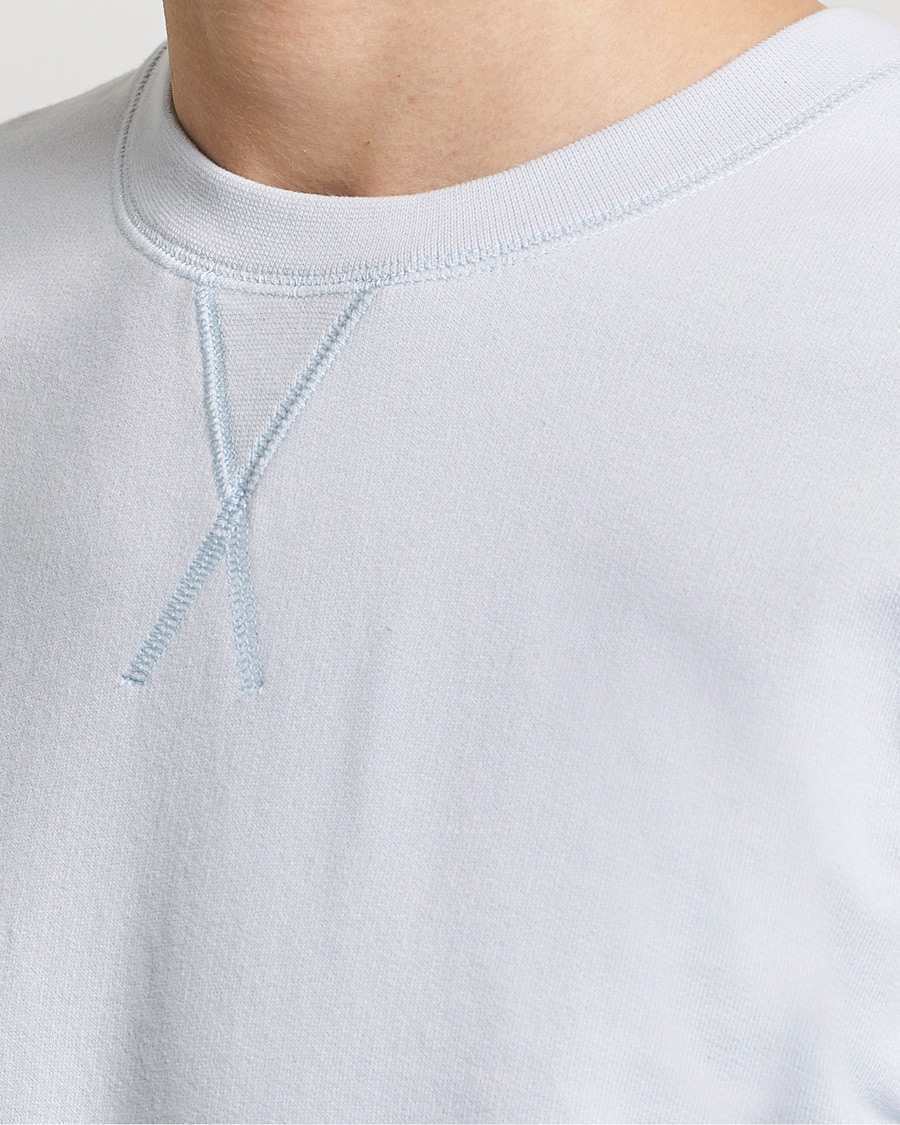 Men | Sweaters & Knitwear | Sunspel | Loopback Sweatshirt Light Blue
