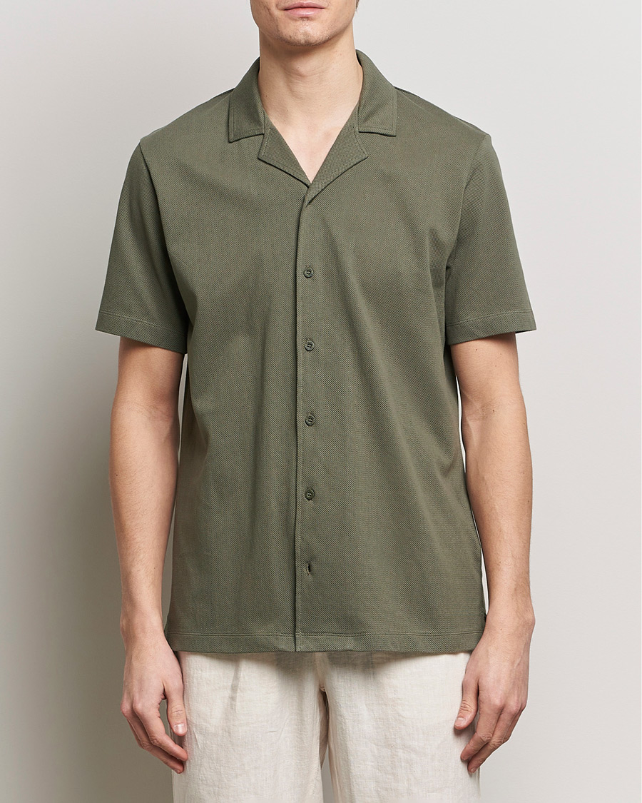 Men | Short Sleeve Shirts | Sunspel | Riviera Resort Shirt Khaki