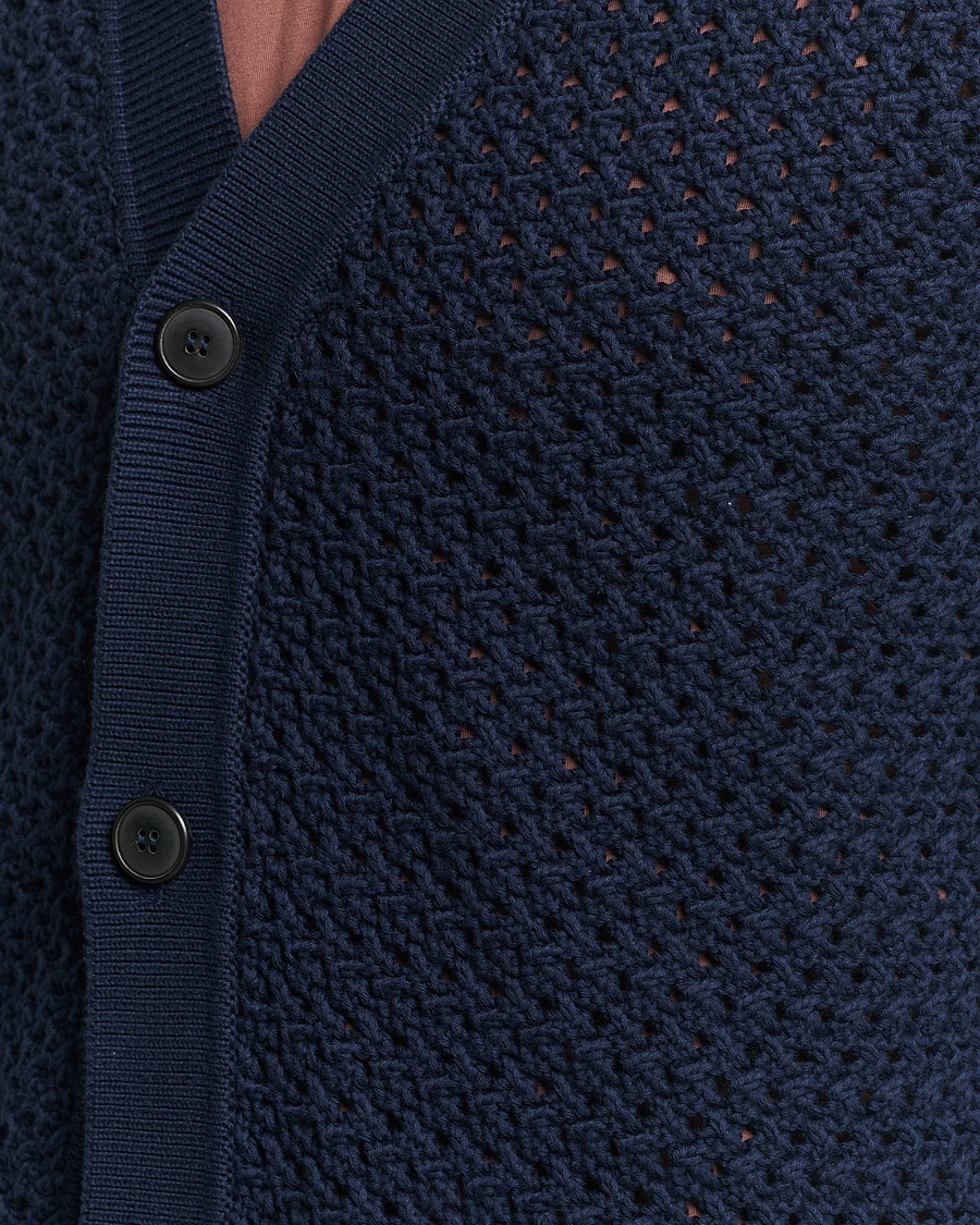 Men | Sweaters & Knitwear | Sunspel | Chunky Knit Cotton Cardigan Navy