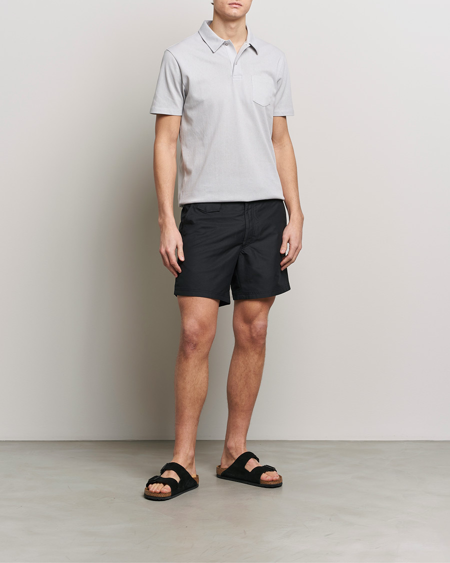Men | Swimwear | Sunspel | Recycled Seaqual Tailored Swim Shorts Black