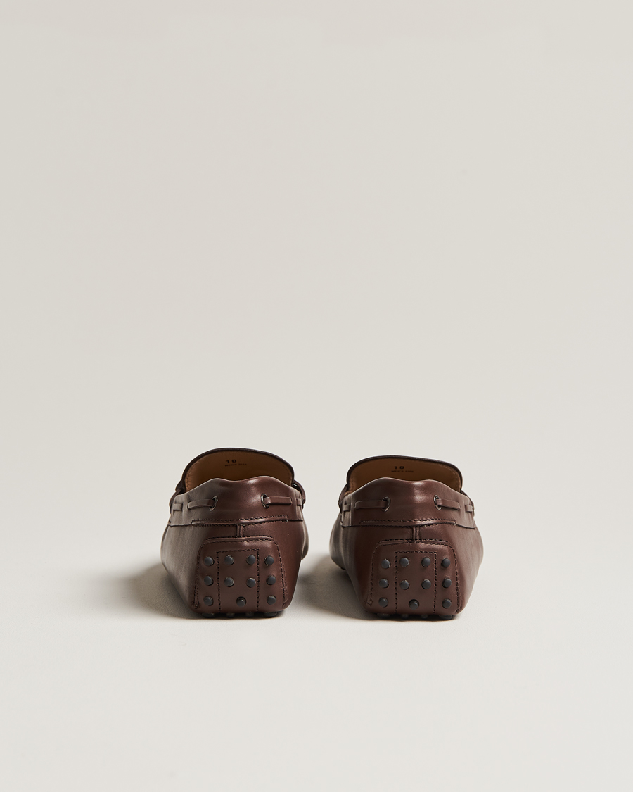 Men | Tod's Lacetto Gommino Carshoe Dark Brown Calf | Tod's | Lacetto Gommino Carshoe Dark Brown Calf