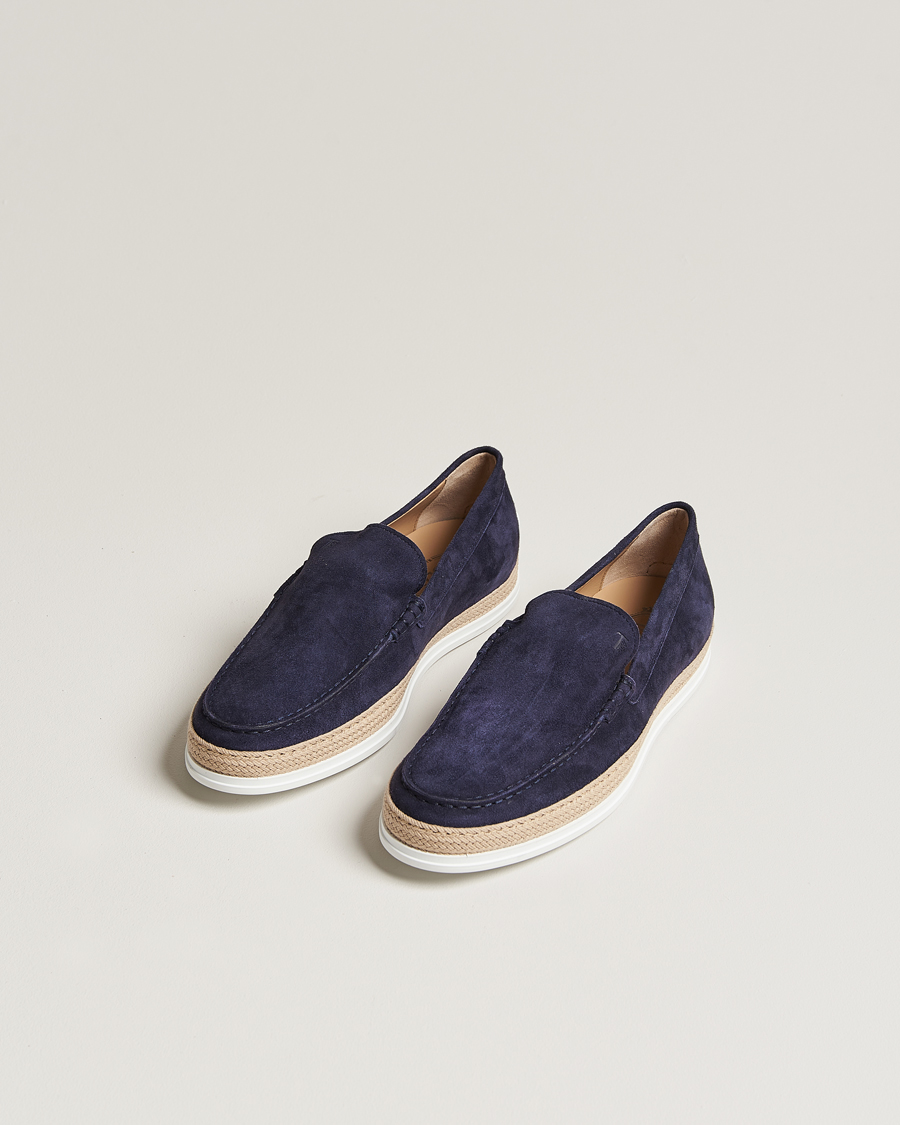 Mies |  | Tod's | Raffia Loafer Navy Suede