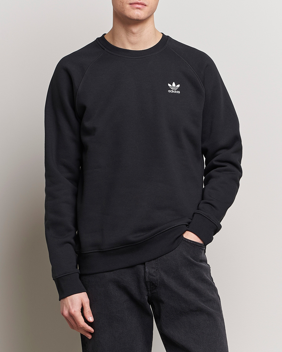 Men | Sweaters & Knitwear | adidas Originals | Essential Crew Neck Sweatshirt Black