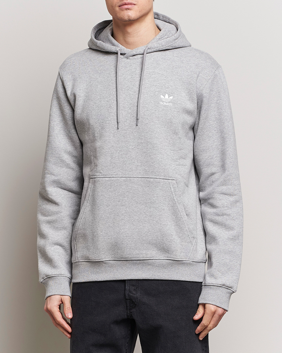Men | Hooded Sweatshirts | adidas Originals | Essential Hoodie Grey Melange
