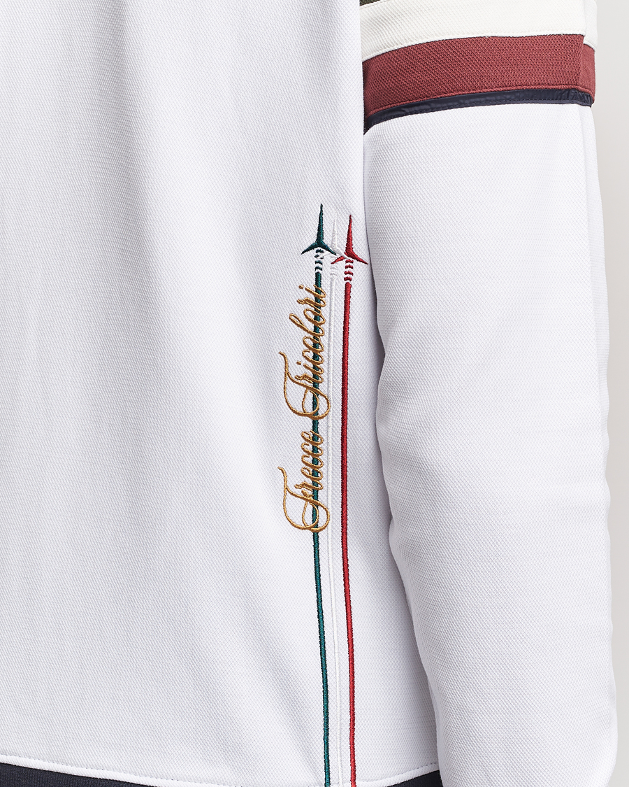 Men | Sweaters & Knitwear | Aeronautica Militare | Full Zip Tricolori Sweater Off White