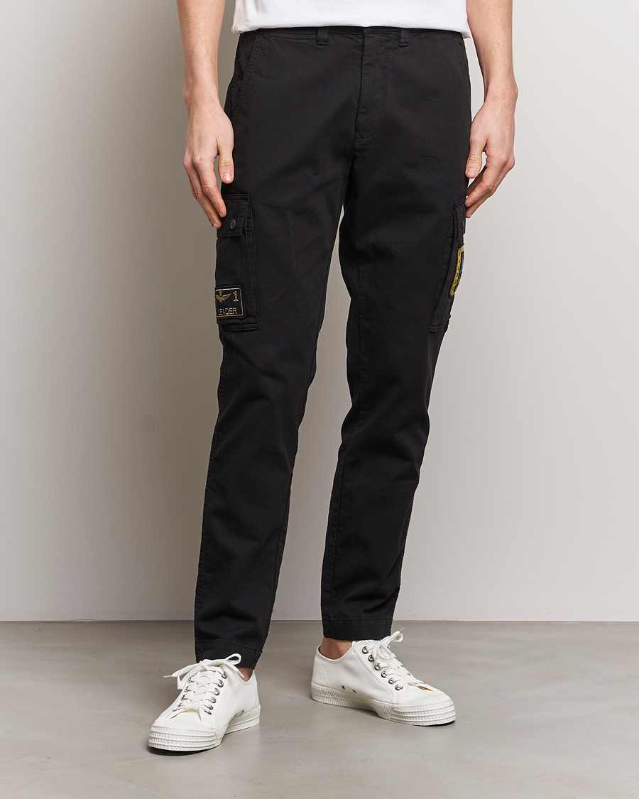 Men | Trousers | Aeronautica Militare | Heritage Cargo Pants Jet Black