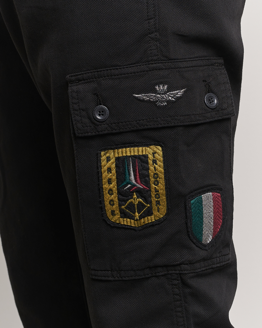 Men | Trousers | Aeronautica Militare | Heritage Cargo Pants Jet Black
