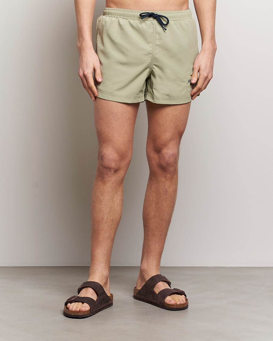 Men | Swimwear | Aeronautica Militare | Costume Swim Shorts Sage Green