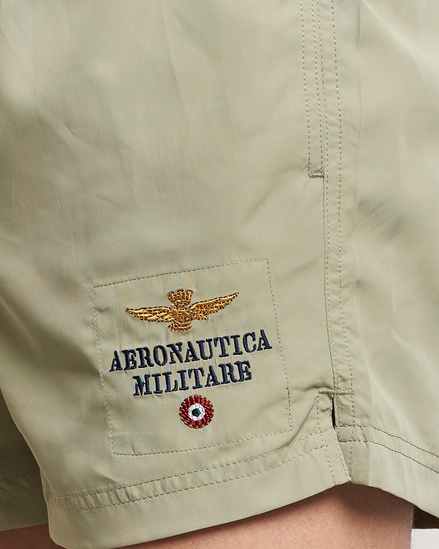 Men | Swimwear | Aeronautica Militare | Costume Swim Shorts Sage Green