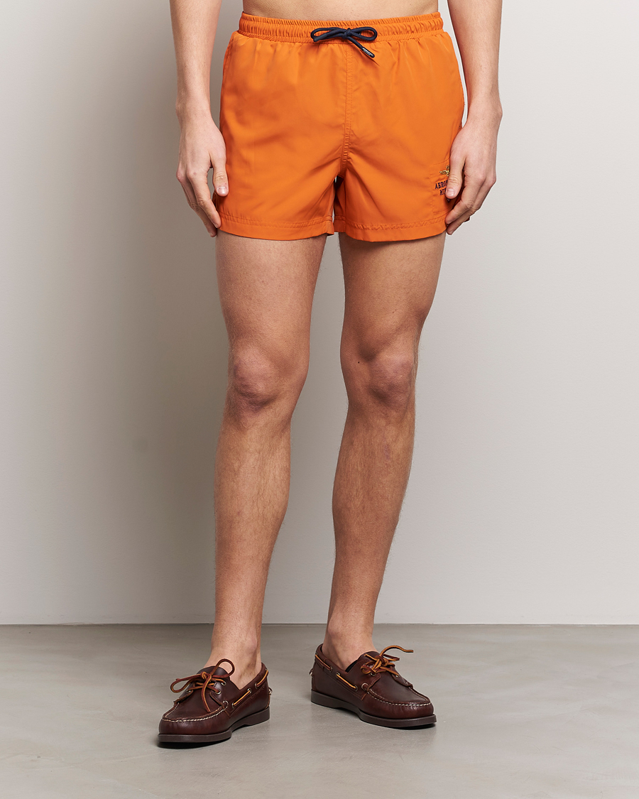 Herr | Badbyxor | Aeronautica Militare | Costume Swim Shorts Carrot Orange