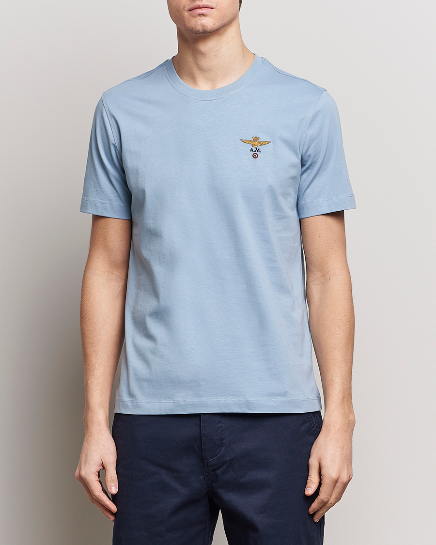 Men |  | Aeronautica Militare | TS1580 Crew Neck T-Shirt Glacier Blue